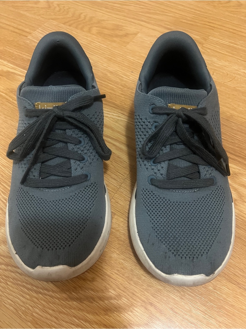 Kizik Handsfree Labs Knit Lace-Up Sneakers in Slate Gray- Womens 6.5-8